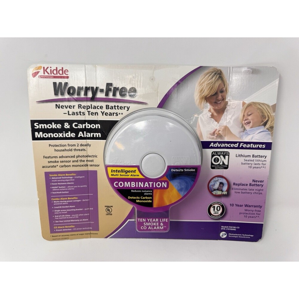 Kidde 10 Year Worry-Free Multi Sensor Smoke & Carbon Monoxide Alarm NIP